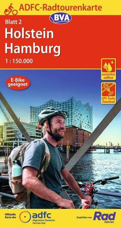 Produktbild: BVA ADFC Radtourenkarte Holstein Hamburg 1:150.000