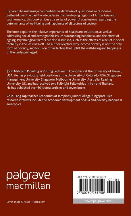 Produktbild: Happiness and Poverty in Developing Countries