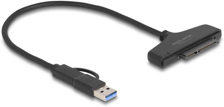 Produktbild: Delock Festplatten Anschlusskabel 30cm Schwarz