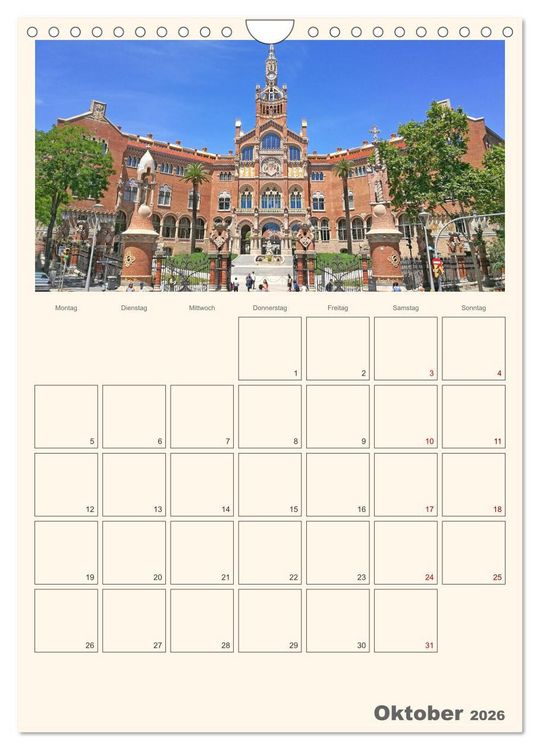 Produktbild: Valencia - Barcelona Terminplaner (Wandkalender 2026 DIN A4 hoch), CALVENDO Monatskalender