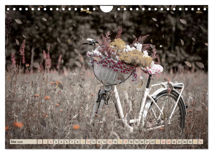 Produktbild: Fahrrad Alltag - Film Noir Style (Wandkalender 2026 DIN A4 quer), CALVENDO Monatskalender