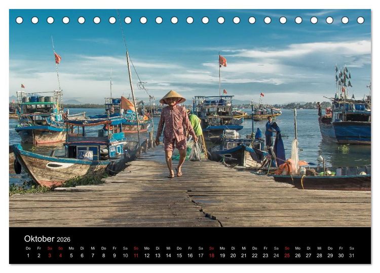 Produktbild: Vietnam Abenteuerreise (Tischkalender 2026 DIN A5 quer), CALVENDO Monatskalender