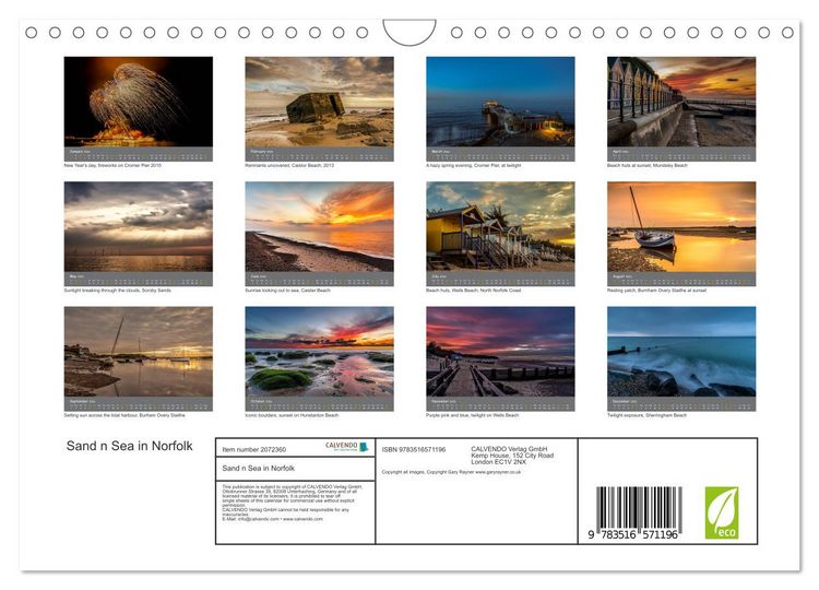 Produktbild: Sand n Sea in Norfolk (Wall Calendar 2026 DIN A4 landscape), CALVENDO 12 Month Wall Calendar