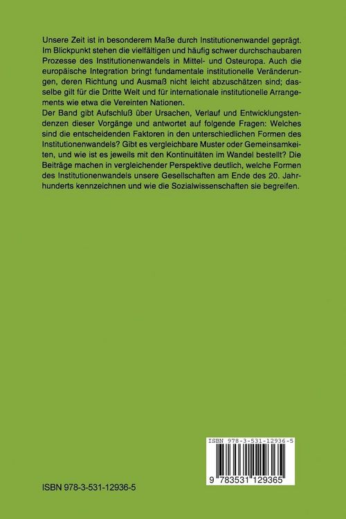 Produktbild: Institutionenwandel