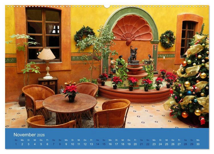 Produktbild: Viva Mexiko - Farben und Freude (hochwertiger Premium Wandkalender 2026 DIN A2 quer), Kunstdruck in Hochglanz