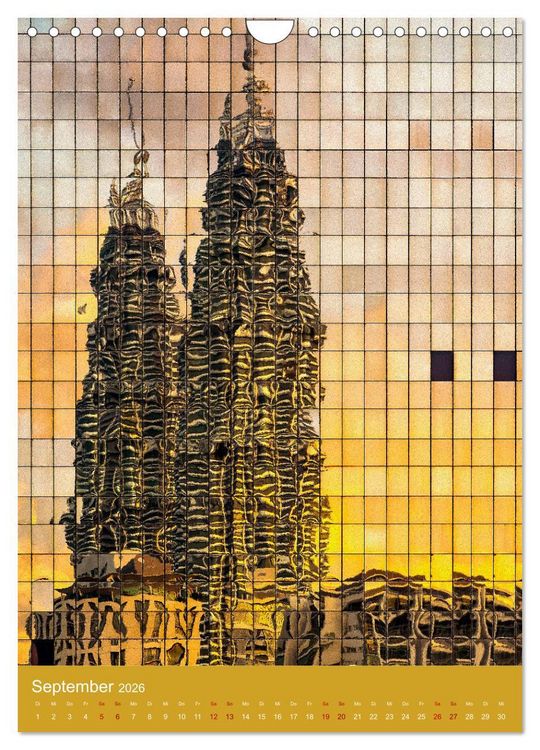 Produktbild: Architektur im Spiegelbild (Wandkalender 2026 DIN A4 hoch), CALVENDO Monatskalender