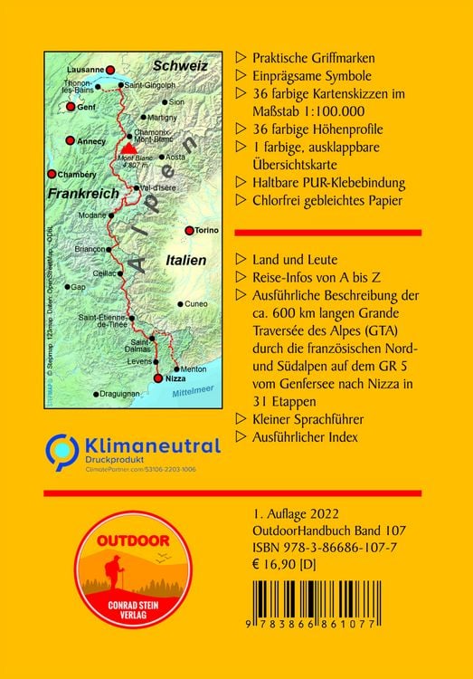 Produktbild: Frankreich: GR 5 Genfersee &ndash; Nizza Grande Travers&eacute;e des Alpes (GTA)