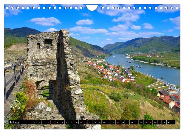 Produktbild: Die Wachau - An der Donau zwischen Melk und Krems (Wandkalender 2026 DIN A4 quer), CALVENDO Monatskalender