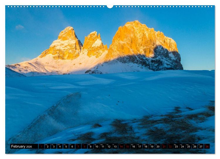 Produktbild: The Dolomites Mountains (High Quality Premium Wall Calendar 2026 DIN A2 landscape),CALVENDO 12 Month Wall Calendar
