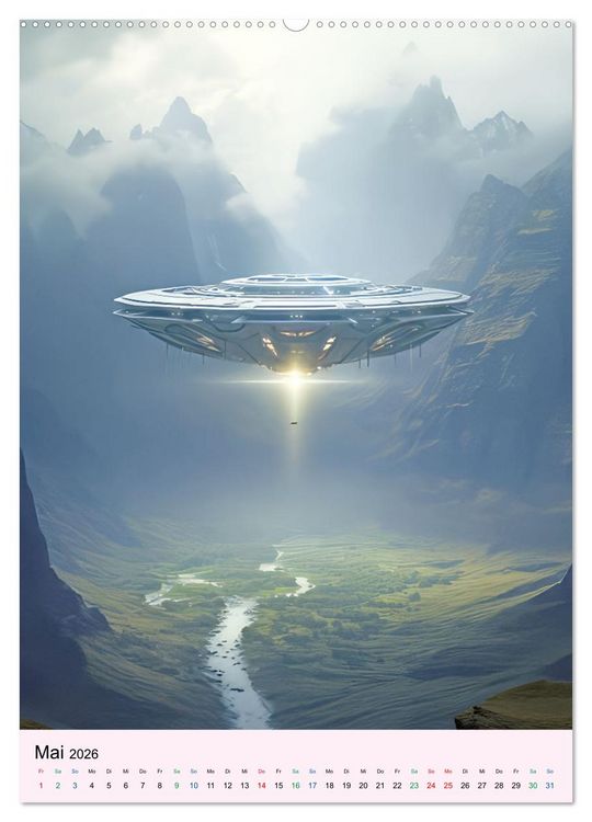Produktbild: Sci-fi Welten - Fantasiebilder (Wandkalender 2026 DIN A2 hoch), CALVENDO Monatskalender