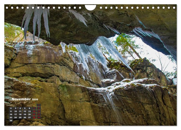 Produktbild: Winterzauber in der Breitachklamm bei Oberstdorf (Wandkalender 2026 DIN A4 quer), CALVENDO Monatskalender