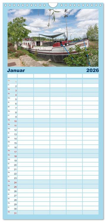 Produktbild: Familienplaner 2026 - Der K&ouml;nigliche Kanal. Die Wasserstra&szlig;e im Languedoc mit 5 Spalten (Wandkalender, 21 x 45 cm) CALVENDO