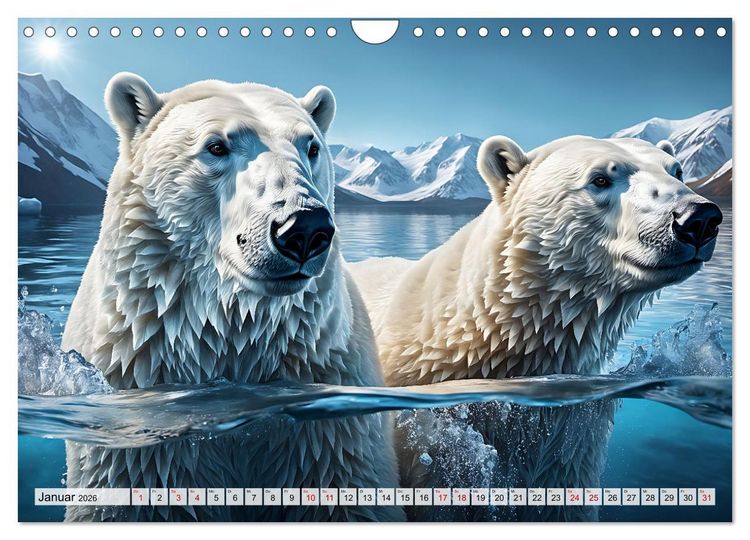 Produktbild: Im magischen Land der Eisb&auml;ren (Wandkalender 2026 DIN A4 quer), CALVENDO Monatskalender