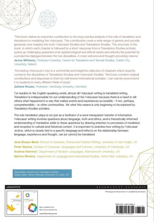 Produktbild: Translating Holocaust Lives