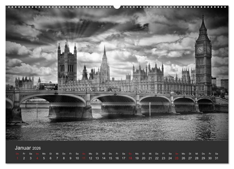 Produktbild: URBANE FOTOGRAFIE Zw&ouml;lf klassische Impressionen (hochwertiger Premium Wandkalender 2026 DIN A2 quer), Kunstdruck in Hochglanz