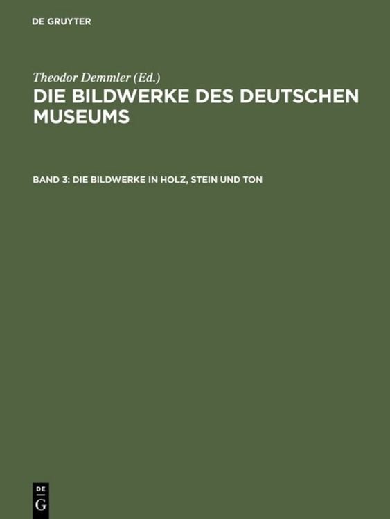 Produktbild: Die Bildwerke in Holz, Stein und Ton