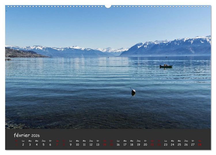 Produktbild: Au fil de l'eau... LAC LEMAN (Calendrier mural 2026 DIN A2 vertical) calendrier de bureau