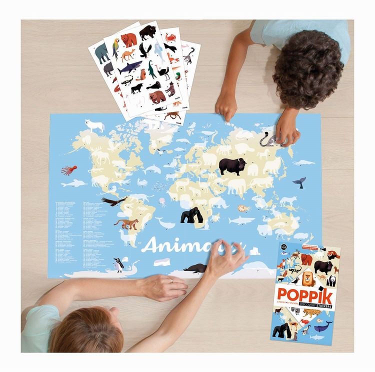 Produktbild: POPPIK - Lernposter & Sticker Tiere der Welt