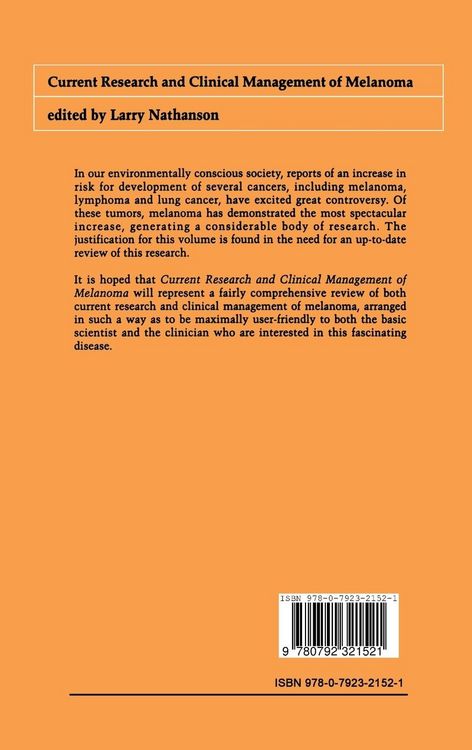Produktbild: Current Research and Clinical Management of Melanoma