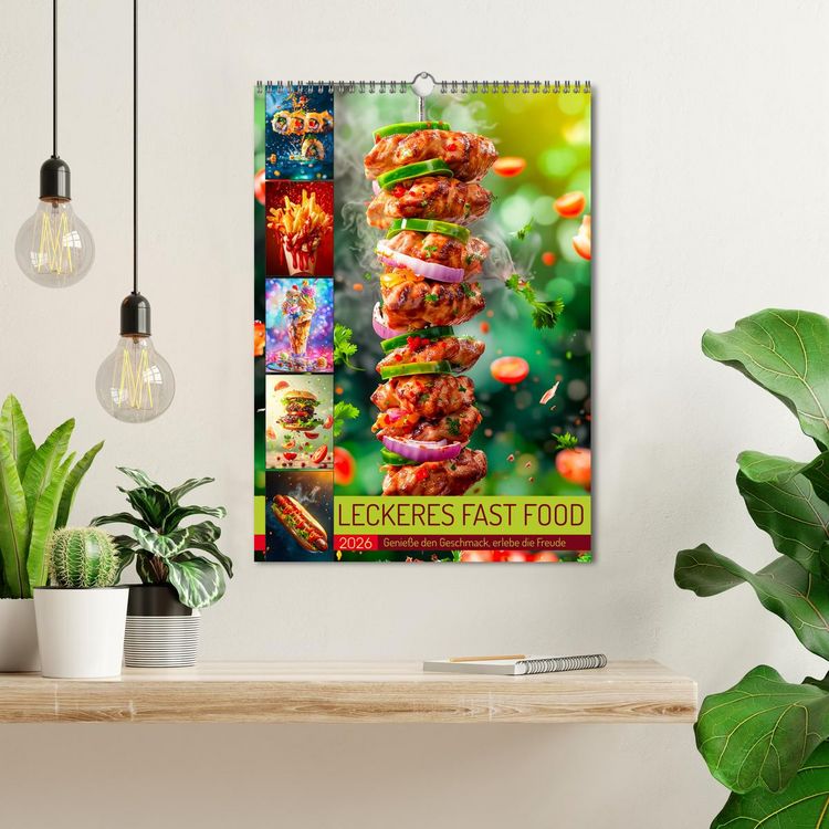 Produktbild: Leckeres Fast Food (Wandkalender 2026 DIN A3 hoch), CALVENDO Monatskalender