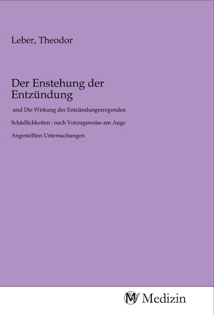 Produktbild: Der Enstehung der Entz&uuml;ndung