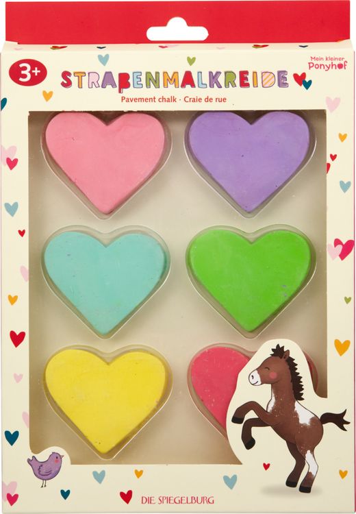 Produktbild: Strassenmalkreide Herzen / Mein kleiner Ponyhof