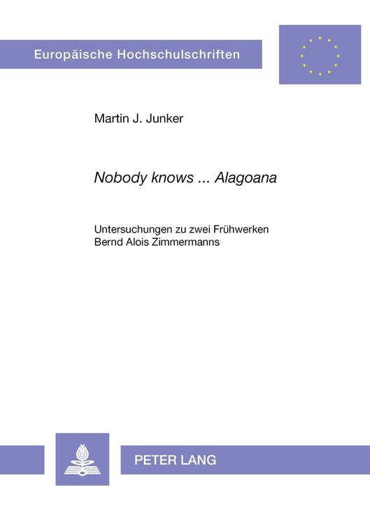Produktbild: &laquo;Nobody knows ... Alagoana&raquo;