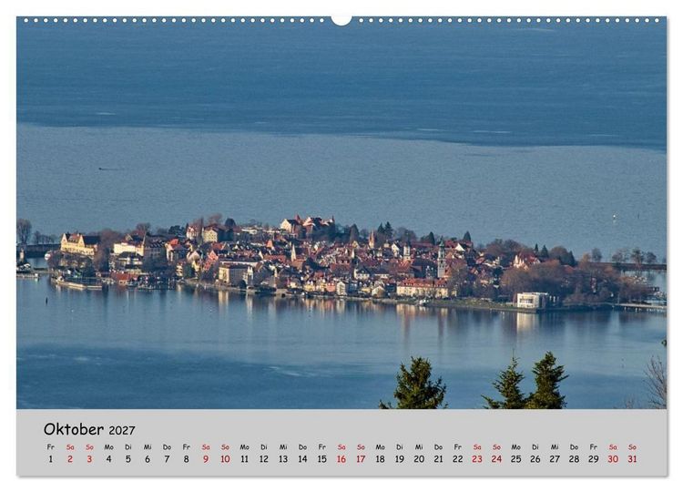 Produktbild: Lindau am Bodensee - Zwischen Himmel und See (hochwertiger Premium Wandkalender 2027 DIN A2 quer), Kunstdruck in Hochglanz