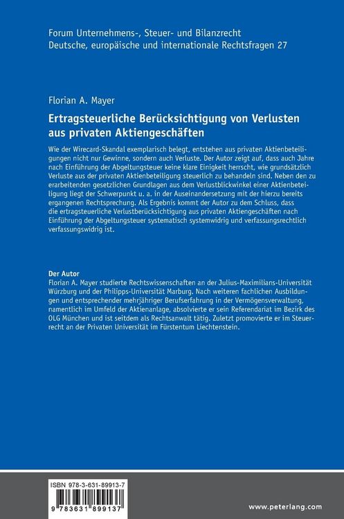 Produktbild: Ertragsteuerliche Ber&uuml;cksichtigung von Verlusten aus privaten Aktiengesch&auml;ften