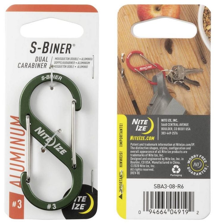 Produktbild: NITE Ize NI-SBA3-08-R6 Karabiner 69mm x 31mm x 8mm 1St.