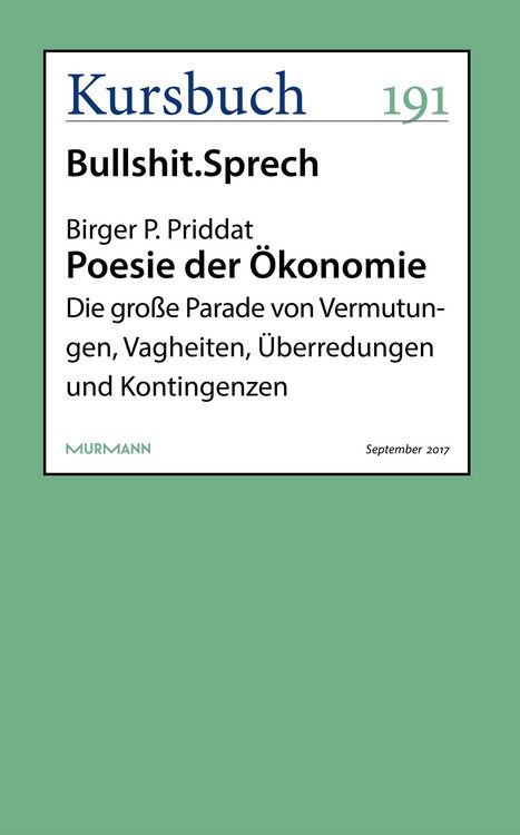 Produktbild: Poesie der &Ouml;konomie