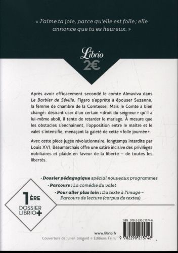 Produktbild: La folle journ&eacute;e ou Le mariage de Figaro