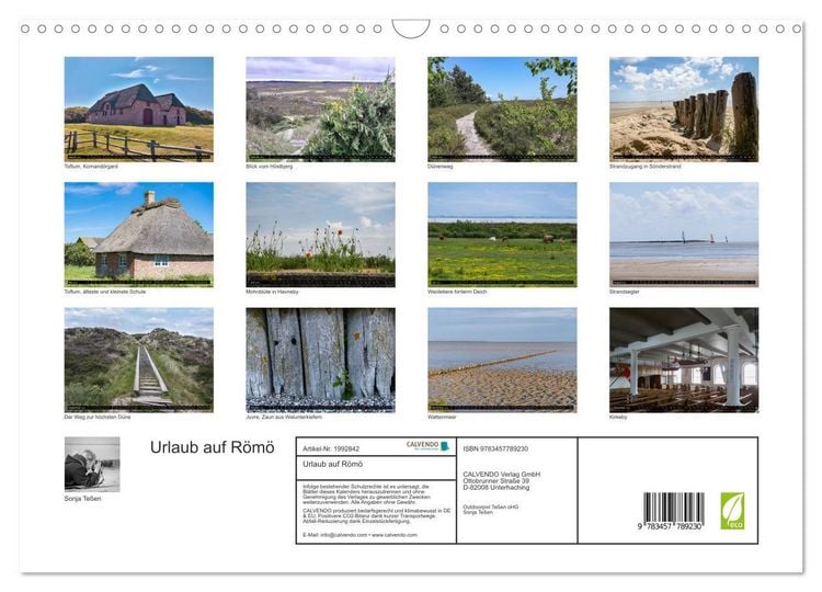 Produktbild: Urlaub auf R&ouml;m&ouml; (Wandkalender 2026 DIN A3 quer), CALVENDO Monatskalender
