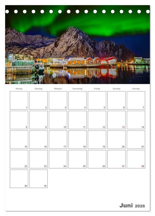 Produktbild: Die K&uuml;ste Norwegens - Terminplaner (Tischkalender 2026 DIN A5 hoch), CALVENDO Monatskalender