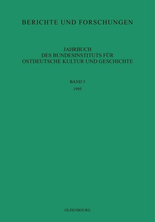 Produktbild: Jahrbuch des Bundesinstituts f&uuml;r Kultur und Geschichte der Deutschen im &ouml;stlichen Europa / 1995