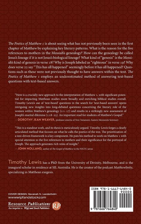 Produktbild: The Poetics of Matthew 1