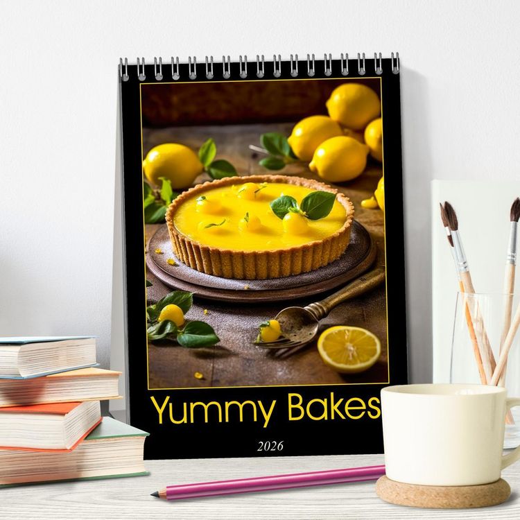 Produktbild: Yummy Bakes (Desk Calendar 2026 DIN A5 portrait), CALVENDO 12 Month DeskCalendar