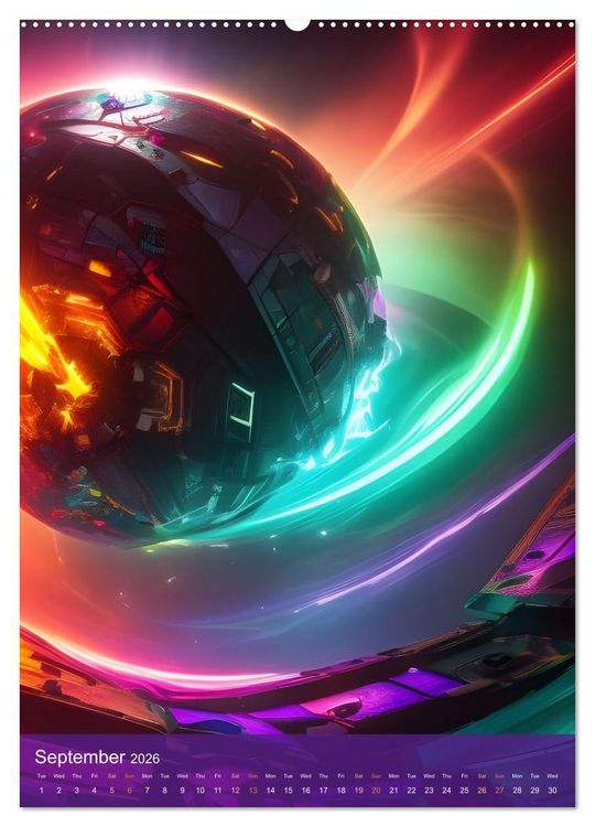 Produktbild: Prismatic Visions (High Quality Premium Wall Calendar 2026 DIN A2 portrait),CALVENDO 12 Month Wall Calendar