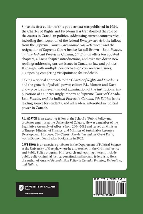 Produktbild: Law, Politics, and the Judicial Process in Canada, 5th Edition.