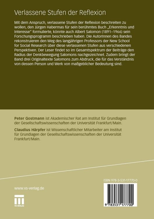Produktbild: Verlassene Stufen der Reflexion