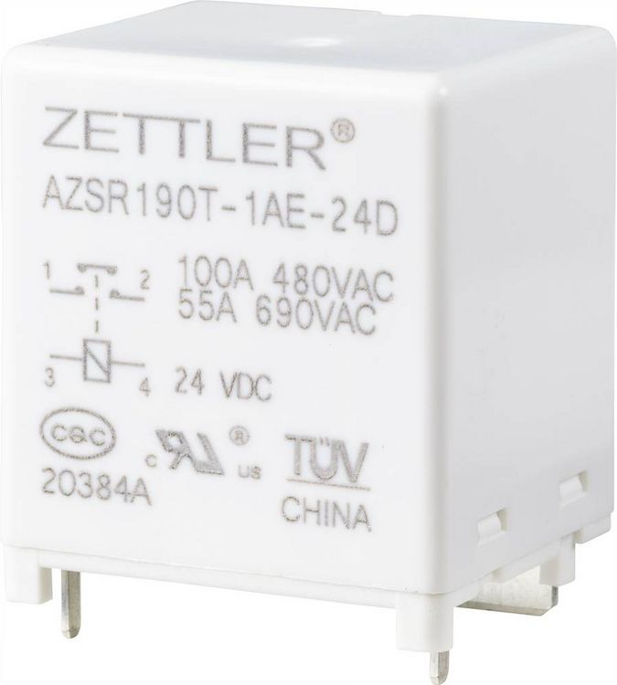 Produktbild: Zettler Electronics AZSR190T-1AE-24D Powerrelais 24 V/DC 100A 1 Schlie&szlig;er 1St.