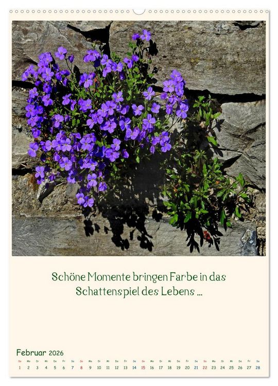 Produktbild: Mit Blumen durchs Jahr (hochwertiger Premium Wandkalender 2026 DIN A2 hoch), Kunstdruck in Hochglanz