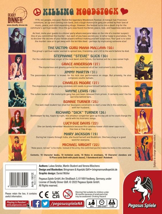 Produktbild: Deadly Dinner - Killing Woodstock (English Edition)
