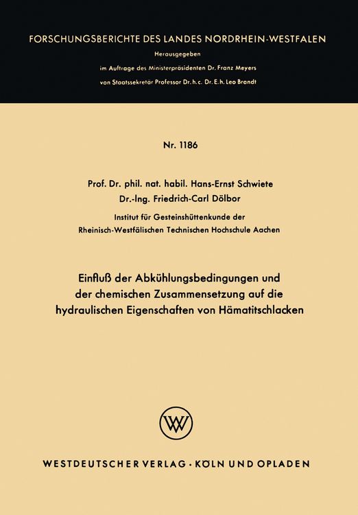 Produktbild: Einflu&szlig; der Abk&uuml;hlungsbedingungen und der chemischen Zusammensetzung auf die hydraulischen Eigenschaften von H&auml;matitschlacken