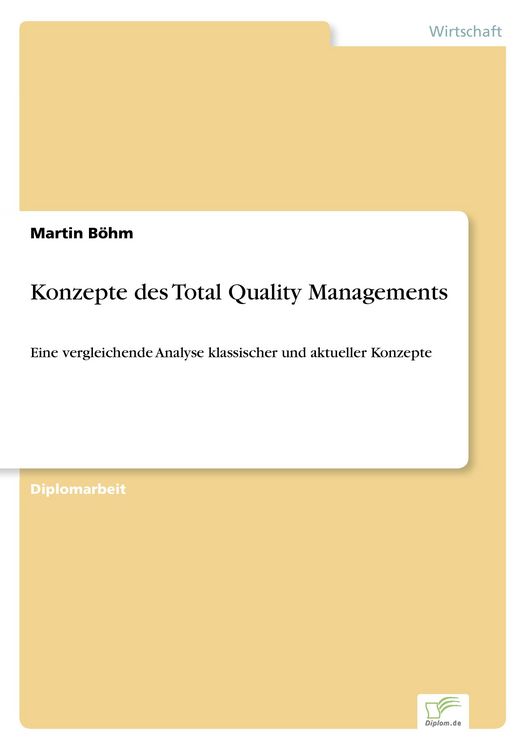 Produktbild: Konzepte des Total Quality Managements