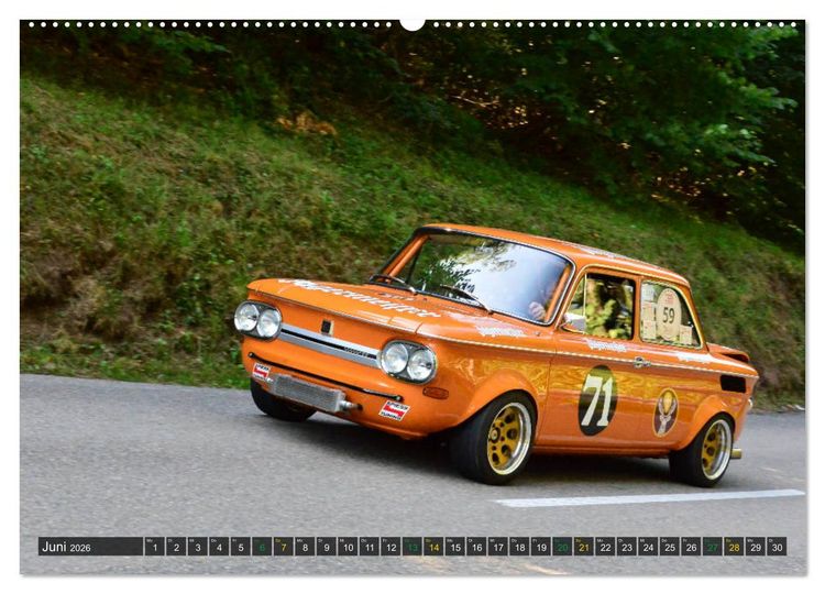 Produktbild: OLDTIMER BERGRENNEN - Kleine Flitzer (Wandkalender 2026 DIN A2 quer), CALVENDO Monatskalender