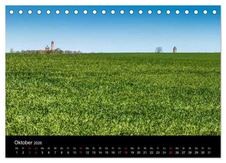 Produktbild: Ostseeinsel R&uuml;gen Impressionen (Tischkalender 2026 DIN A5 quer), CALVENDO Monatskalender