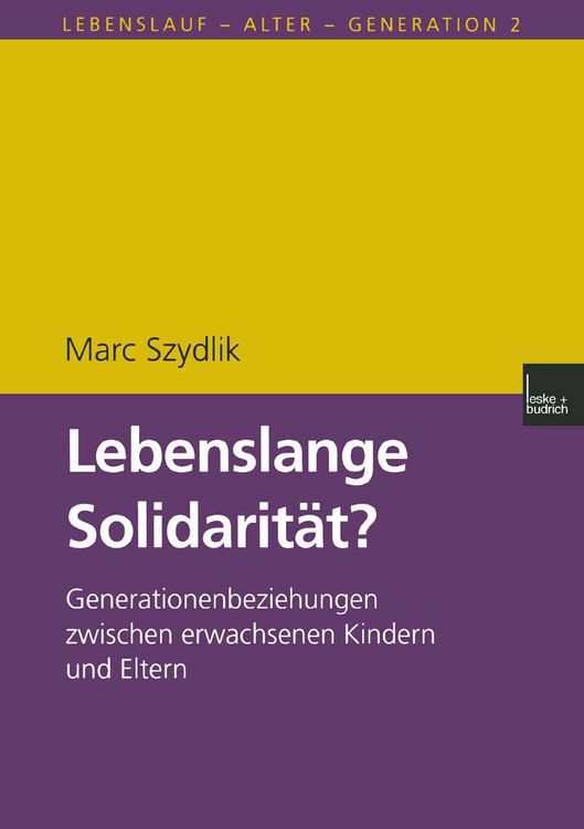 Produktbild: Lebenslange Solidarit&auml;t?