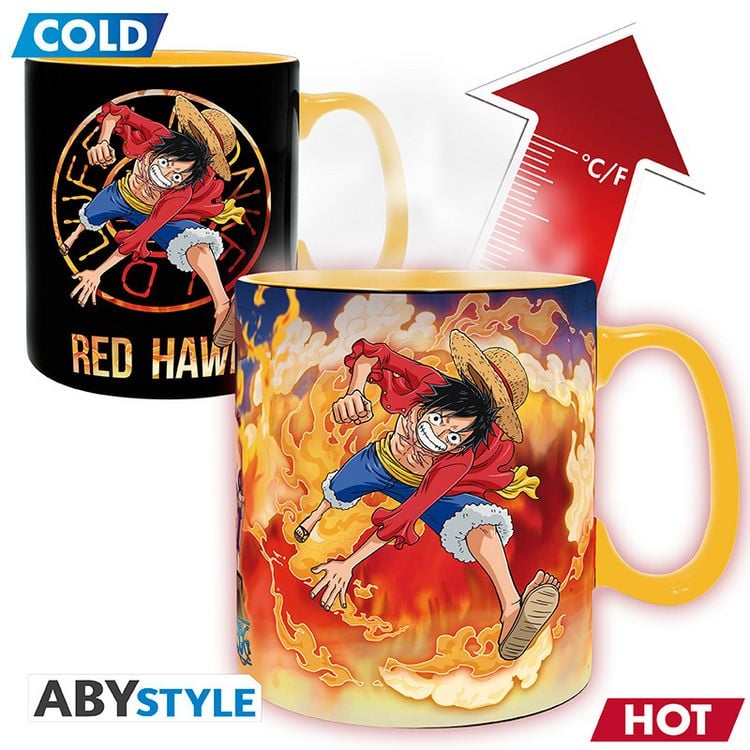 Produktbild: ONE PIECE - Mug Heat Change - 460 ml - Luffy & Sabo-cardboard box