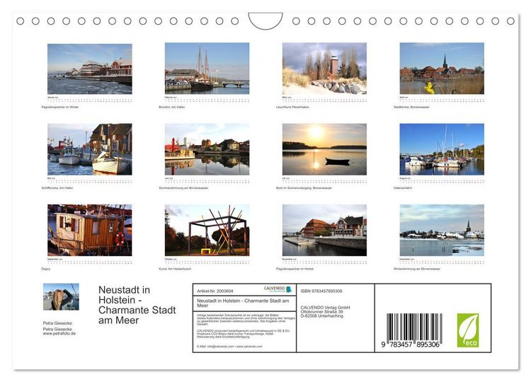 Produktbild: Neustadt in Holstein - Charmante Stadt am Meer (Wandkalender 2026 DIN A4 quer), CALVENDO Monatskalender